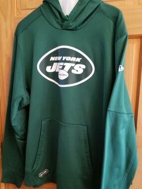 New Era Men's New York Jets Green Crewneck Hoodie
